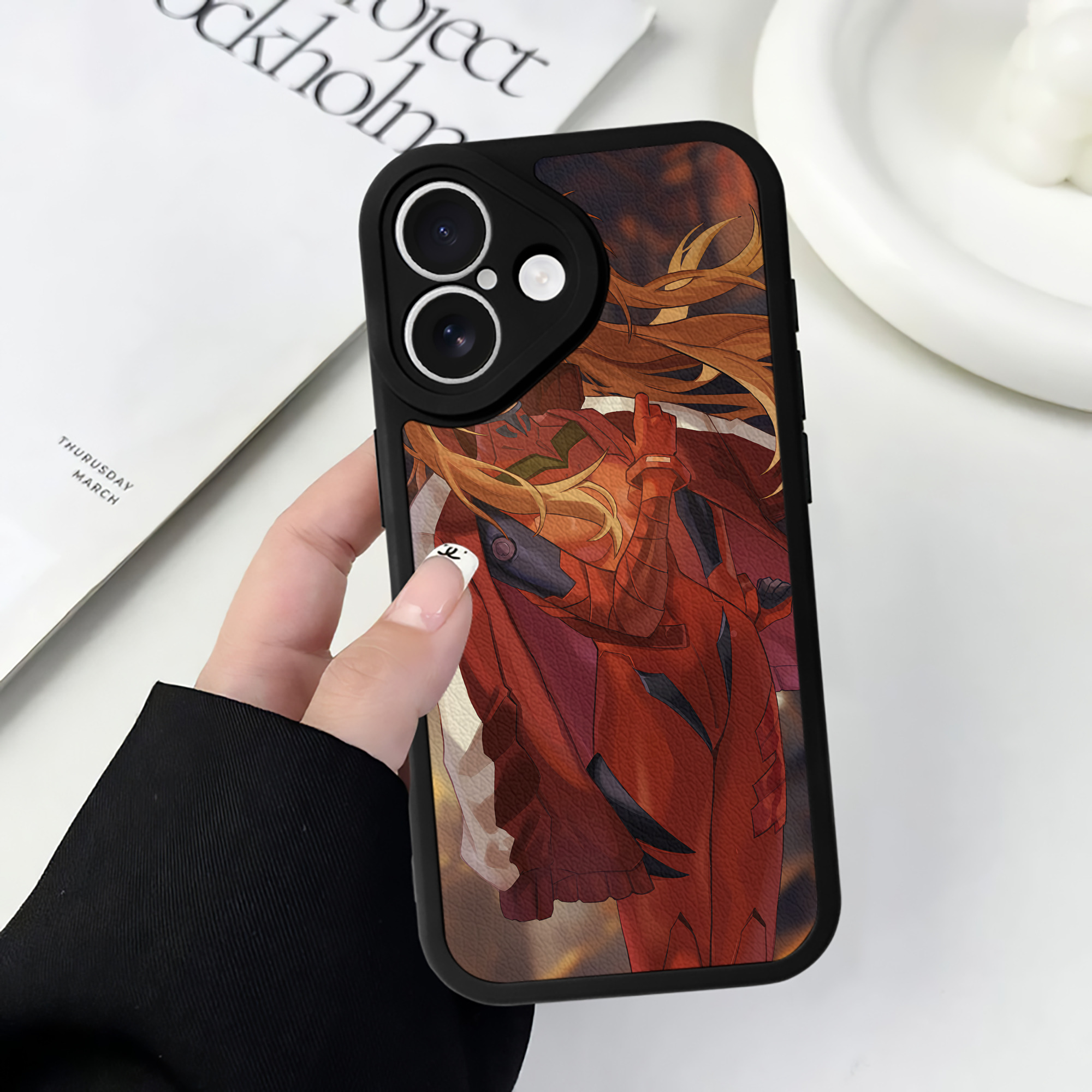 （画像用） EVA 新世紀エヴァンゲリオン 【iPhone 16シリーズ対応】シリコンスマホケース（レザー調） 材質：シリコン